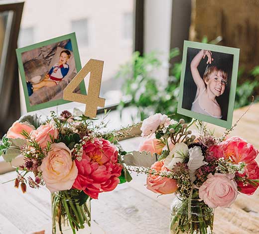 Wedding table photo numbers DIY tutorial