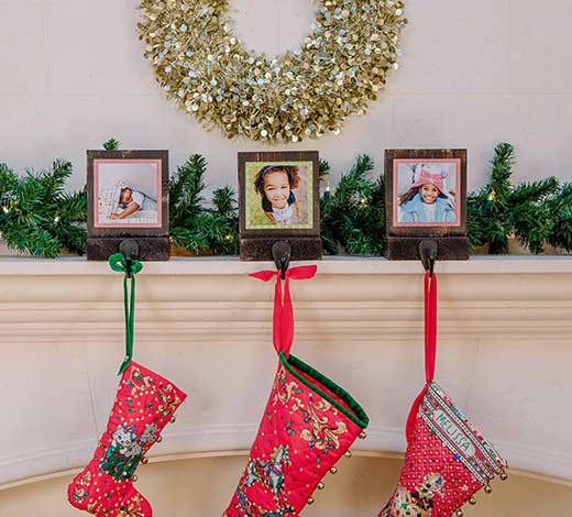 Photo stocking holders DIY tutorial