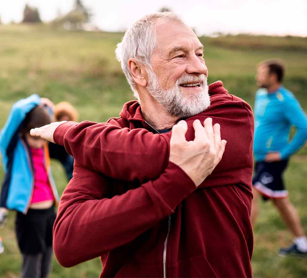 Man exercising to boost immune system