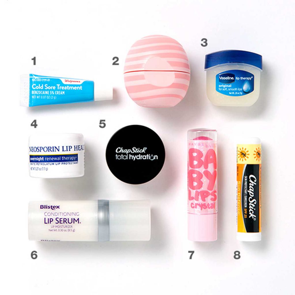 Assortment of lip care products