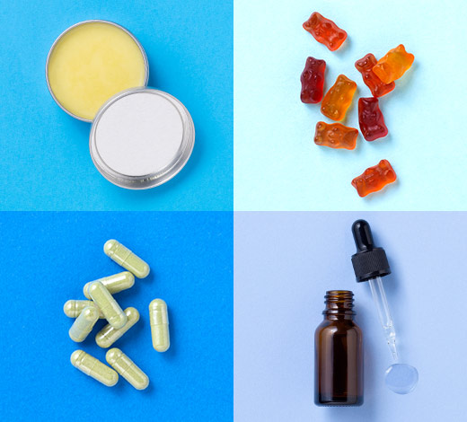 Different types of CBD products